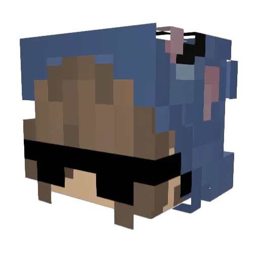 Shadow602 Minecraft avatar head, 3D render