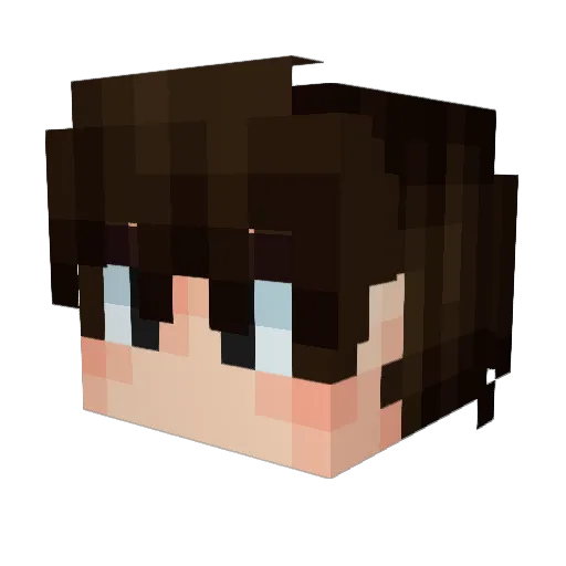Shadow672 Minecraft avatar head, 3D render