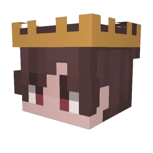 Shadow6A Minecraft avatar head, 3D render
