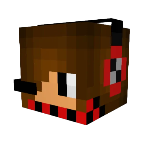Shadow8144 Minecraft avatar head, 3D render