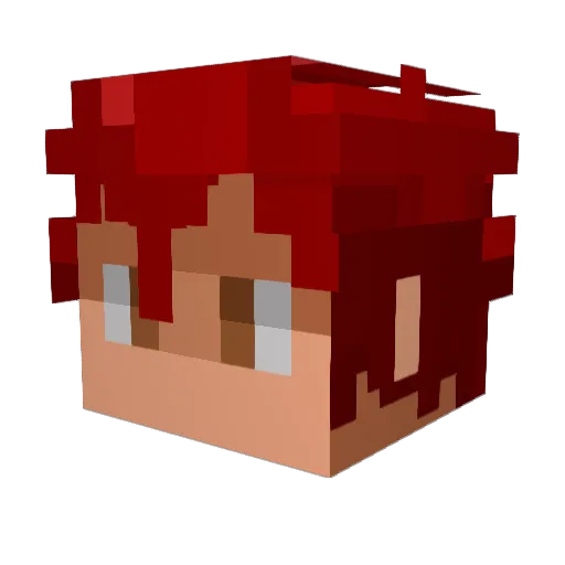 Shadow8323 Minecraft avatar head, 3D render