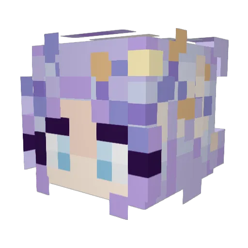 Shadow Minecraft avatar head, 3D render