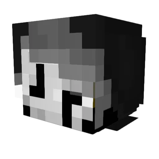 ShadowAxeKid Minecraft avatar head, 3D render
