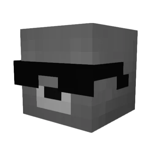 ShadowBDG Minecraft avatar head, 3D render