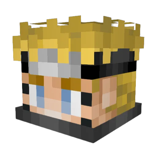 ShadowBlade733 Minecraft avatar head, 3D render