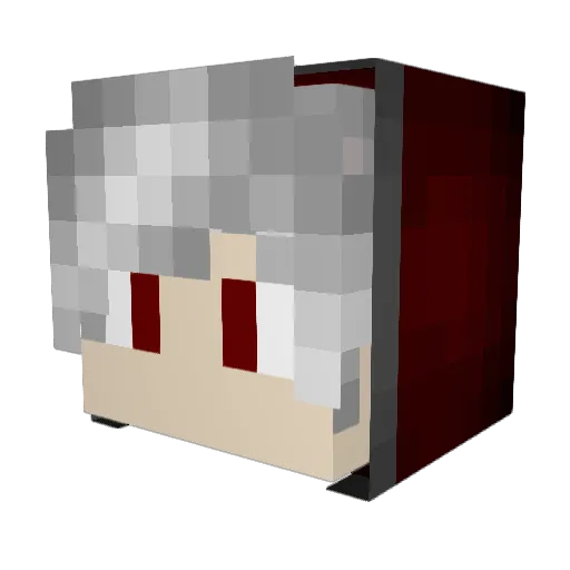 ShadowBruce Minecraft avatar head, 3D render
