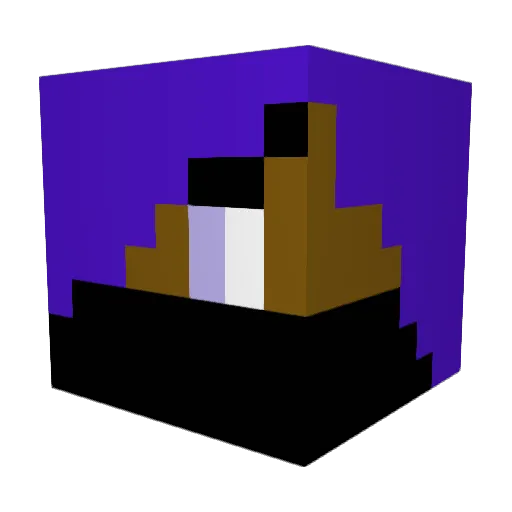 ShadowCage Minecraft avatar head, 3D render