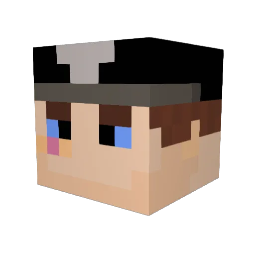 ShadowCrafter842 Minecraft avatar head, 3D render