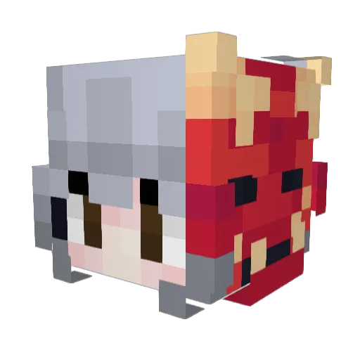ShadowCreeper01 Minecraft avatar head, 3D render