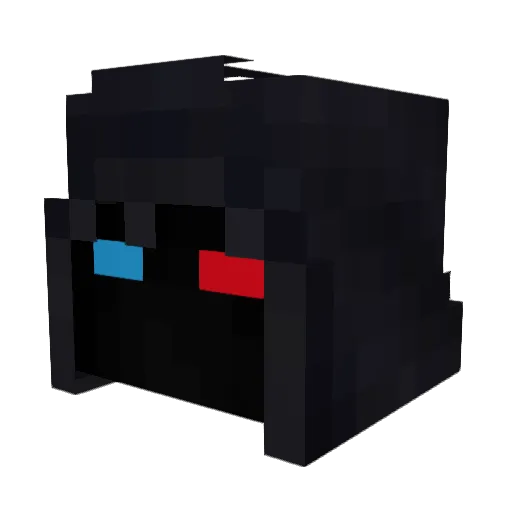 ShadowCrusherR1 Minecraft avatar head, 3D render