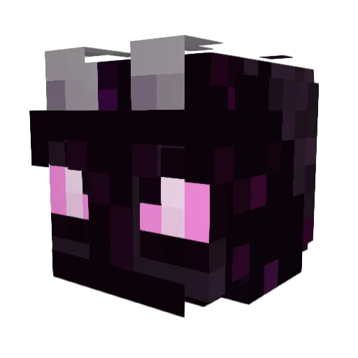 ShadowDemonKat Minecraft avatar head, 3D render