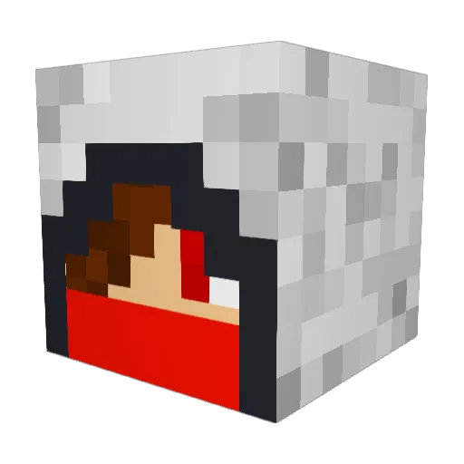 ShadowDragon100 Minecraft avatar head, 3D render