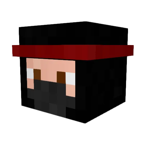 ShadowFalex Minecraft avatar head, 3D render