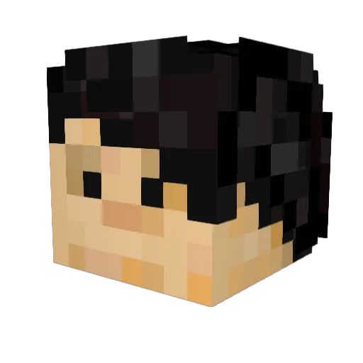 ShadowFighter00 Minecraft avatar head, 3D render