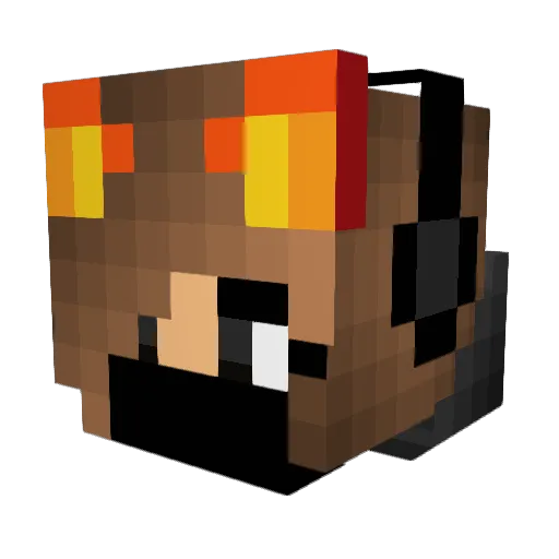 ShadowFlame066 Minecraft avatar head, 3D render