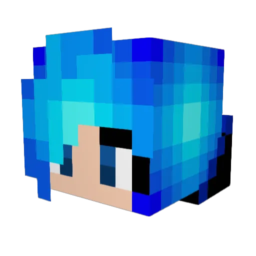 ShadowFlower2 Minecraft avatar head, 3D render