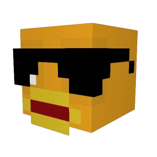 ShadowFragsss Minecraft avatar head, 3D render