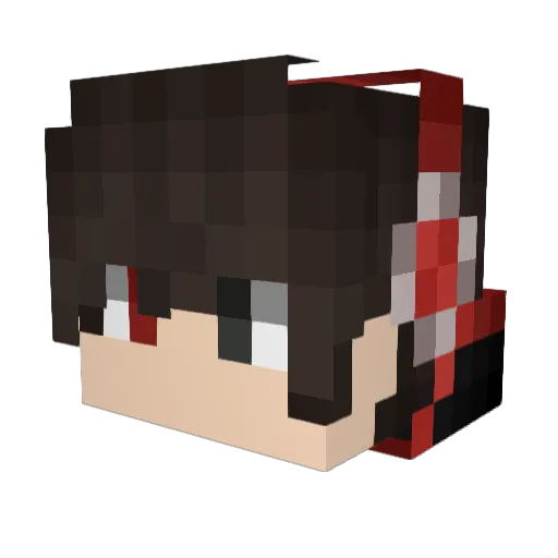 ShadowGamer222 Minecraft avatar head, 3D render