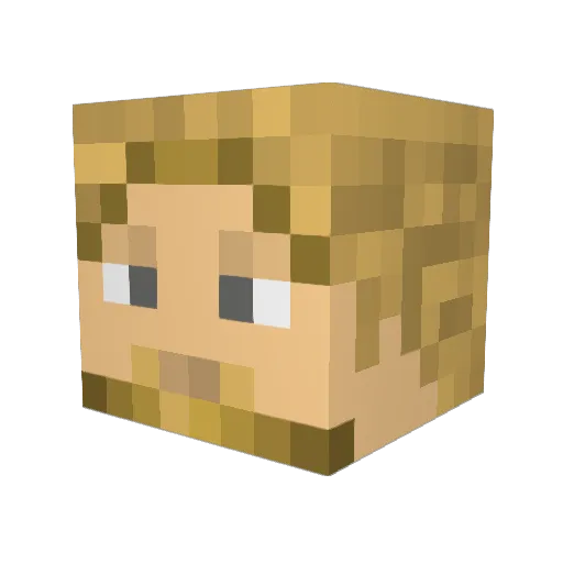 ShadowGaming2 Minecraft avatar head, 3D render