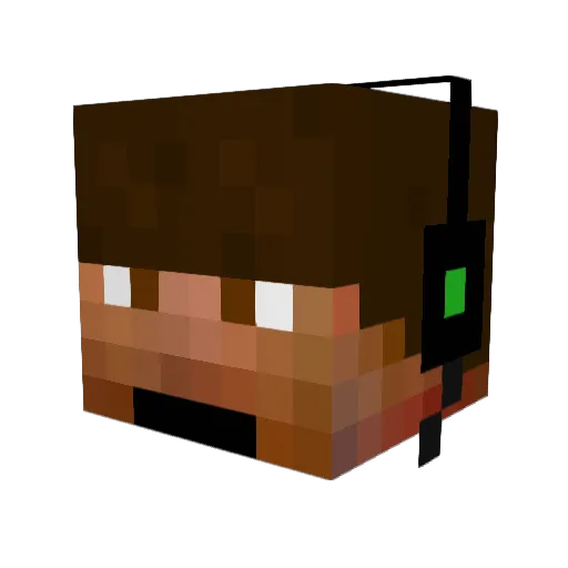 ShadowGiritina Minecraft avatar head, 3D render