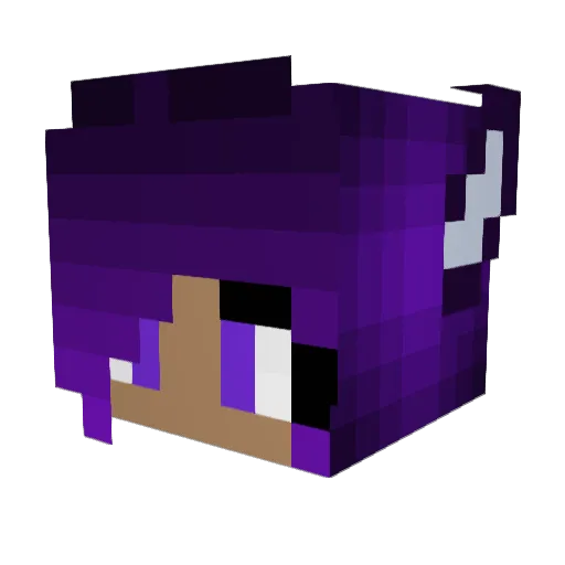 ShadowGirl____ Minecraft avatar head, 3D render