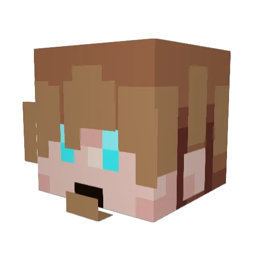 ShadowGodKing70 Minecraft avatar head, 3D render