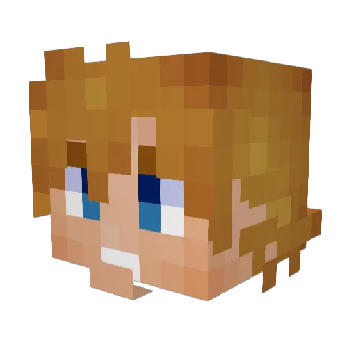 ShadowGuardian6 Minecraft avatar head, 3D render