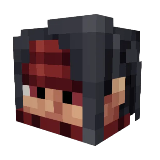 ShadowGuy08 Minecraft avatar head, 3D render