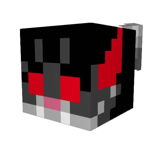 ShadowHowl24 Minecraft avatar head, 3D render