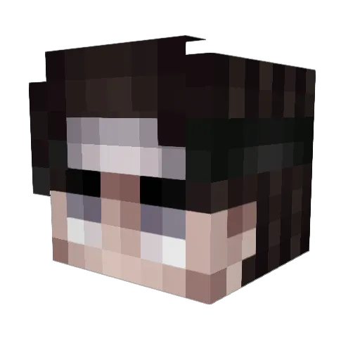 ShadowHyuuga Minecraft avatar head, 3D render