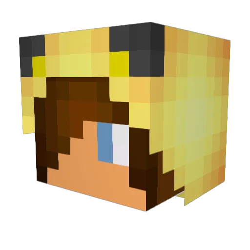 ShadowJano Minecraft avatar head, 3D render