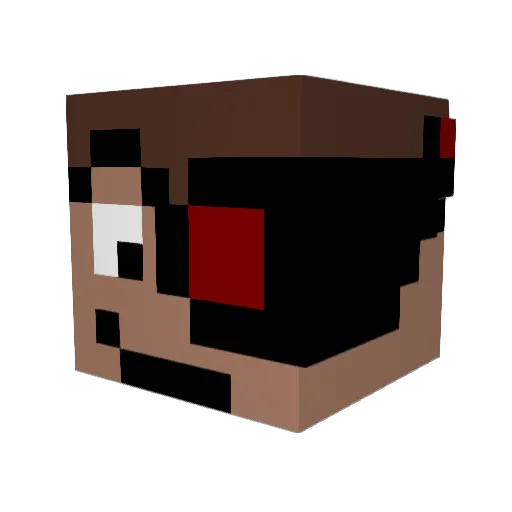 ShadowK76 Minecraft avatar head, 3D render