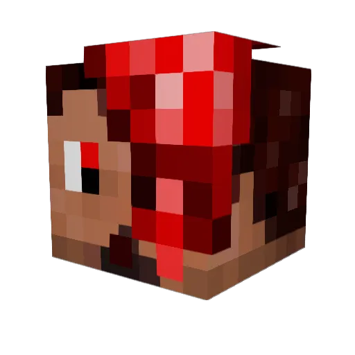 ShadowKai14 Minecraft avatar head, 3D render