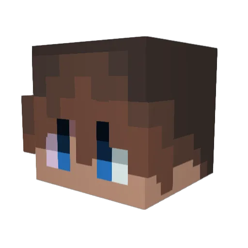 ShadowKaktusX Minecraft avatar head, 3D render