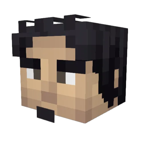 ShadowKey0 Minecraft avatar head, 3D render