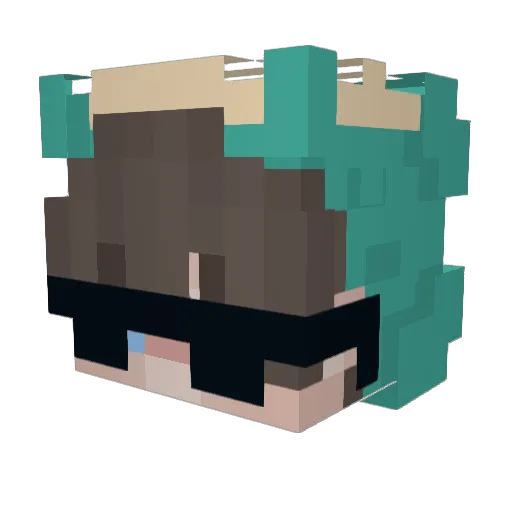 ShadowKing_09 Minecraft avatar head, 3D render