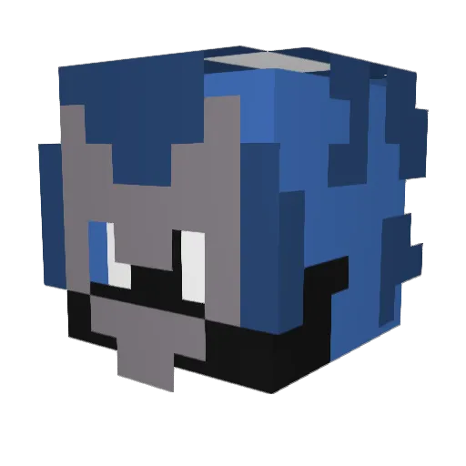 ShadowLord50 Minecraft avatar head, 3D render