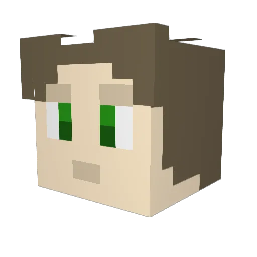 ShadowLuigi1111 Minecraft avatar head, 3D render
