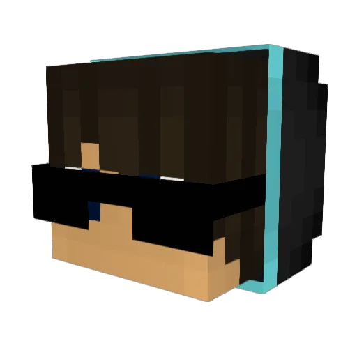 ShadowMC Minecraft avatar head, 3D render