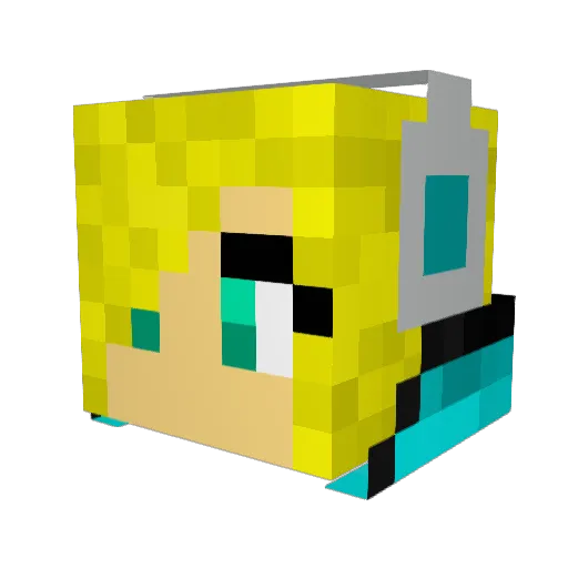 ShadowMabel Minecraft avatar head, 3D render