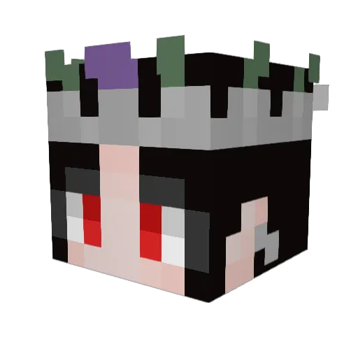 ShadowMadame Minecraft avatar head, 3D render