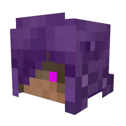 ShadowMech27 Minecraft avatar head, 3D render