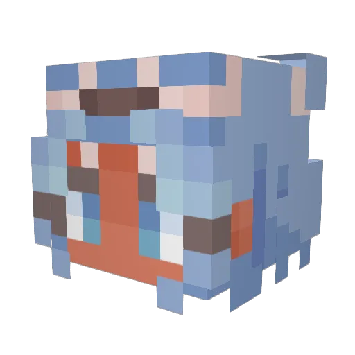 ShadowMelz Minecraft avatar head, 3D render