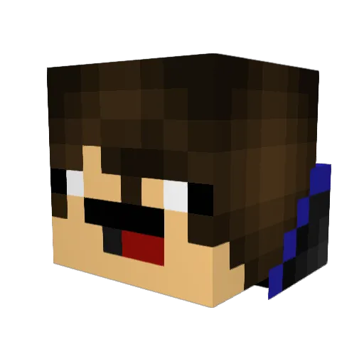 ShadowMiner02 Minecraft avatar head, 3D render