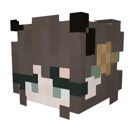 ShadowMinnx Minecraft avatar head, 3D render