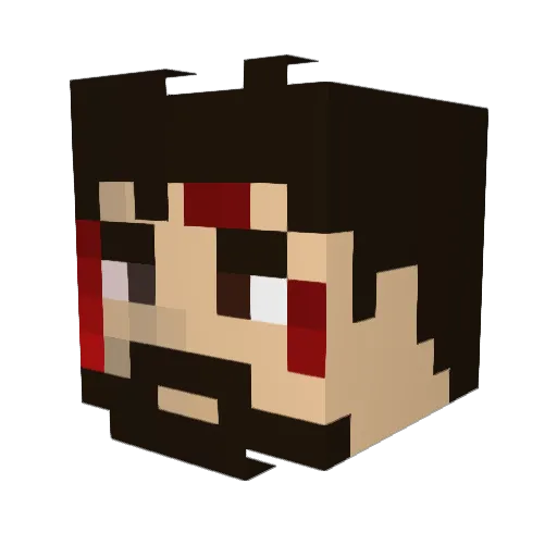 ShadowMoonarch Minecraft avatar head, 3D render
