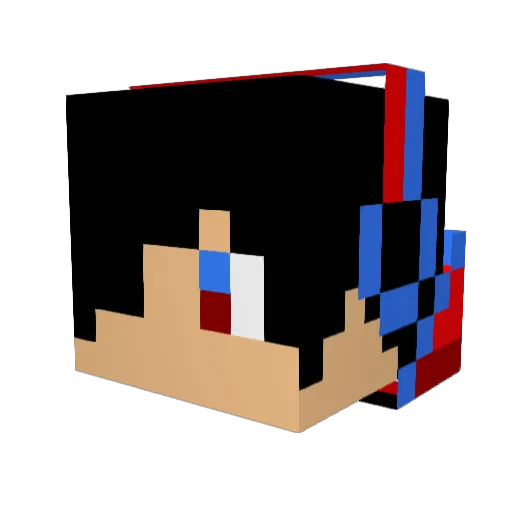 ShadowNight121 Minecraft avatar head, 3D render