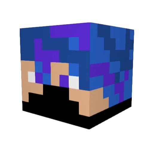 ShadowNinja001 Minecraft avatar head, 3D render