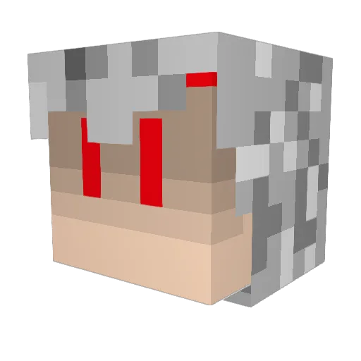 ShadowOfficial Minecraft avatar head, 3D render