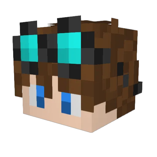 ShadowOps1 Minecraft avatar head, 3D render